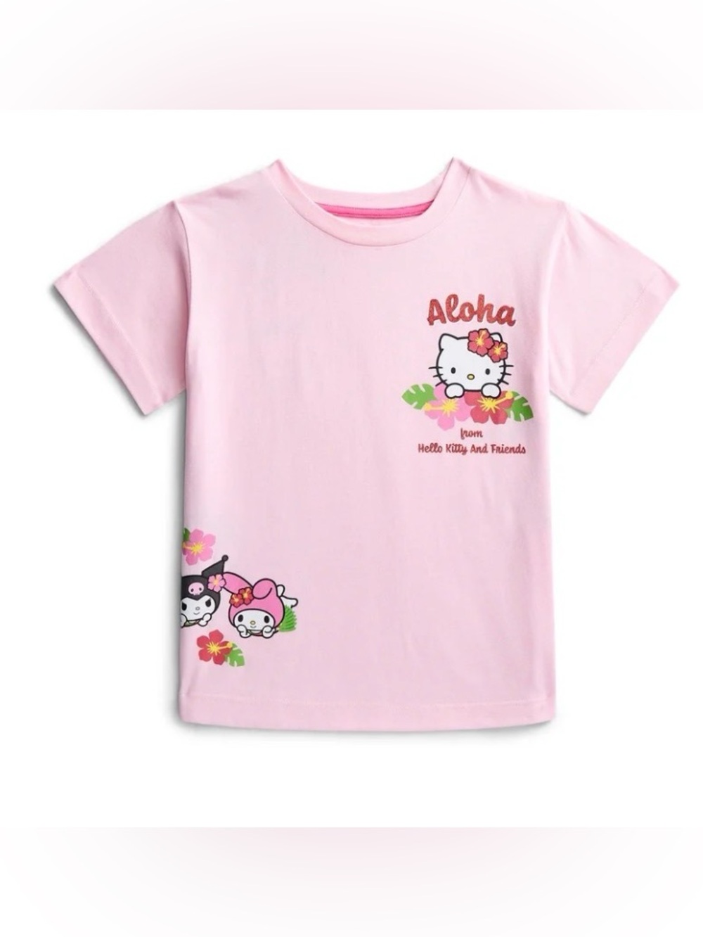 Hello Kitty Light Pink 'Aloha' Short Sleeve Tee